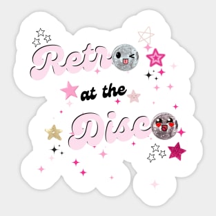 Retro at the disco kawaii Sticker